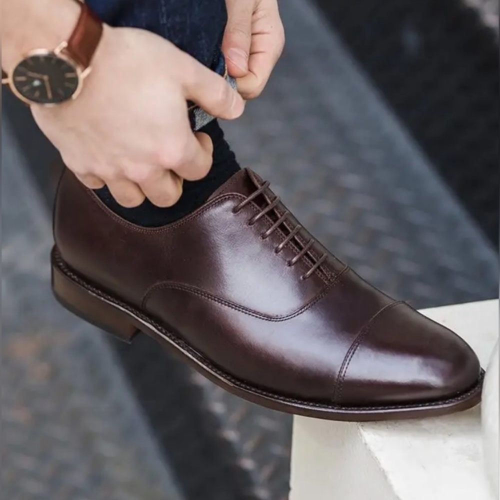 Thursday Boot Co. Executive Cap Toe Oxford Men's Dress Shoes Size 7 Brown New